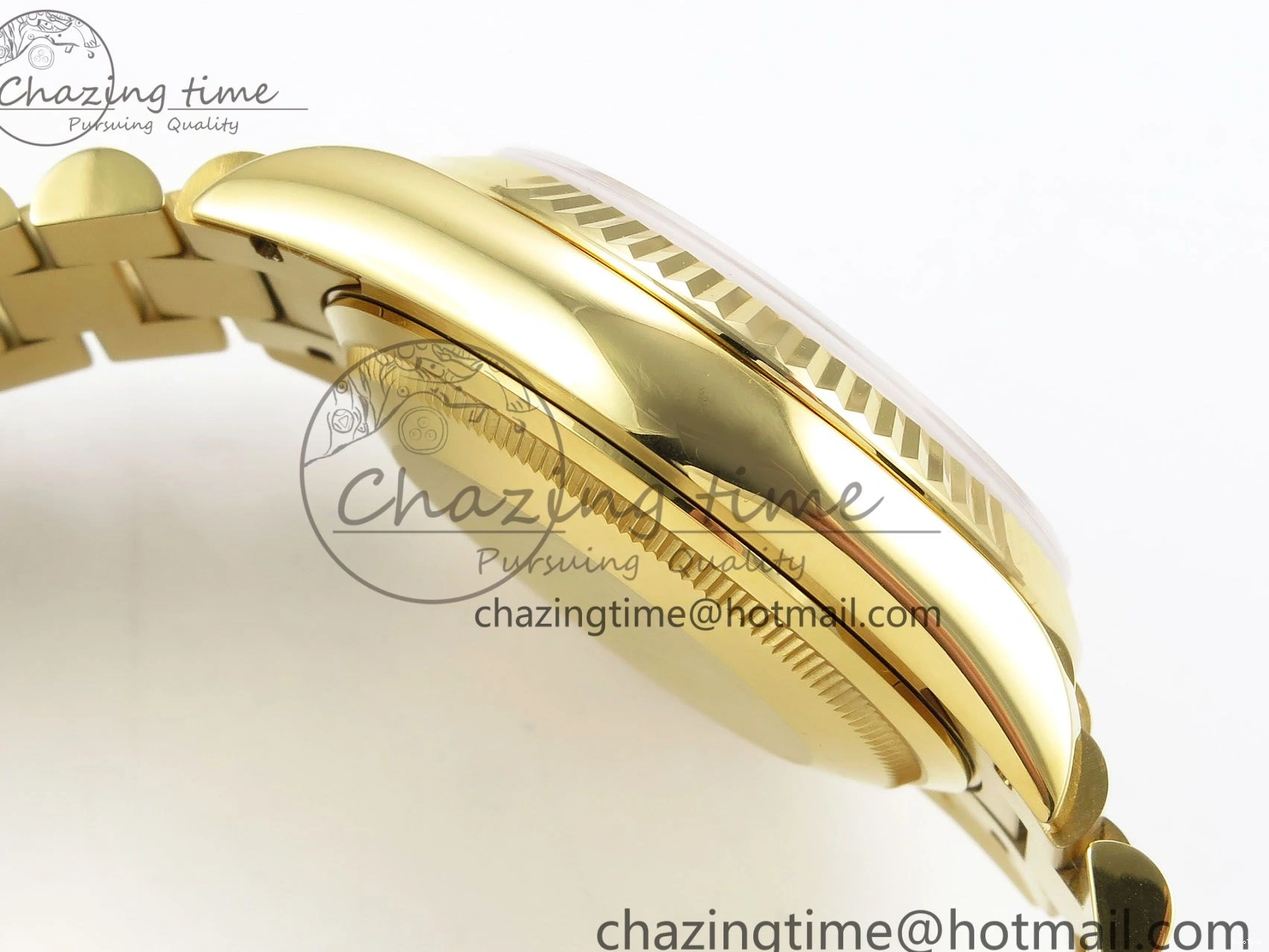 MiroTime 0324 Day Date 36 YG RAF Best Edition Brown Wave Dial on YG Bracelet A Effortless 1383